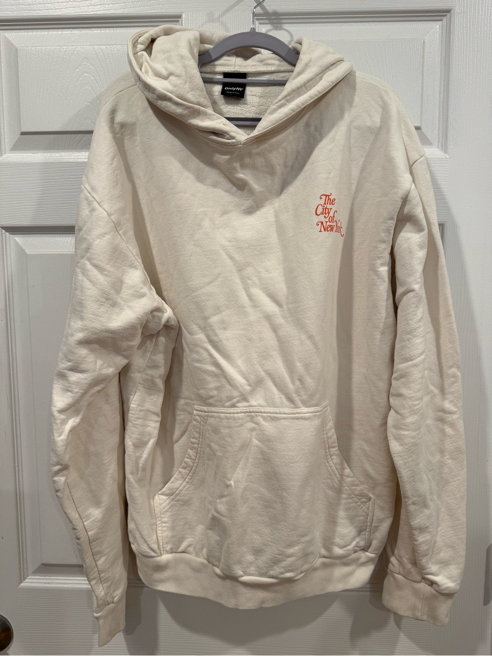 Only NY Men's Cream Pullover Hoodie